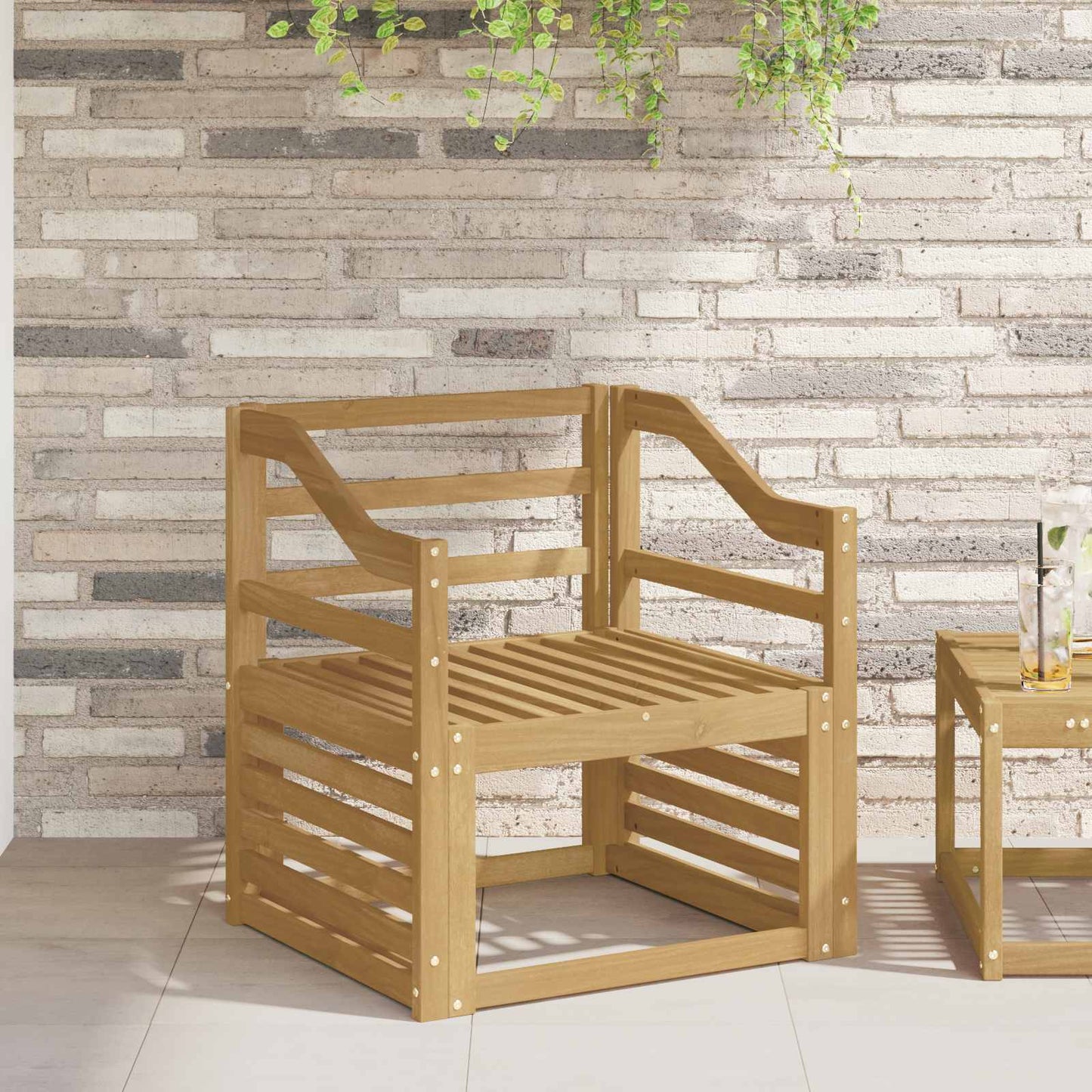 vidaXL Armrests Module 2 pcs White 59 x 4 x 73 cm Solid Acacia Wood