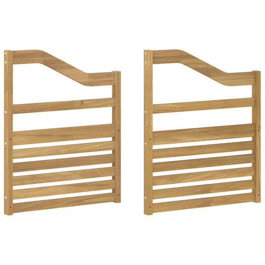 vidaXL Armrests Module 2 pcs White 59 x 4 x 73 cm Solid Acacia Wood