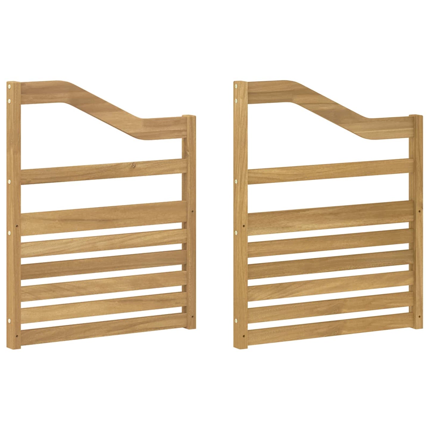 vidaXL Armrests Module 2 pcs White 59 x 4 x 73 cm Solid Acacia Wood