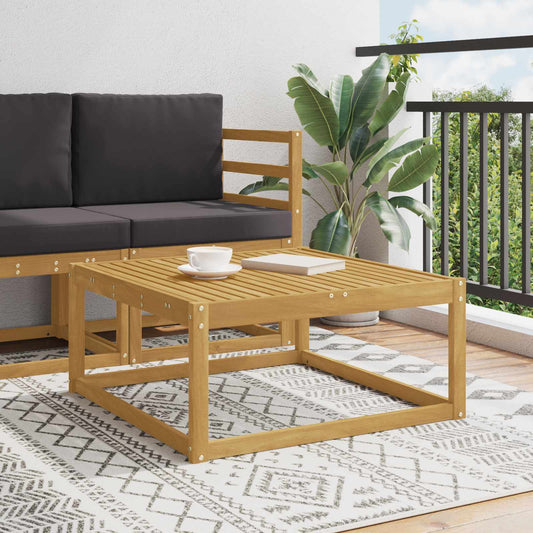 vidaXL Outdoor Footstool Solid Acacia Wood White 79 x 79 x 37 cm