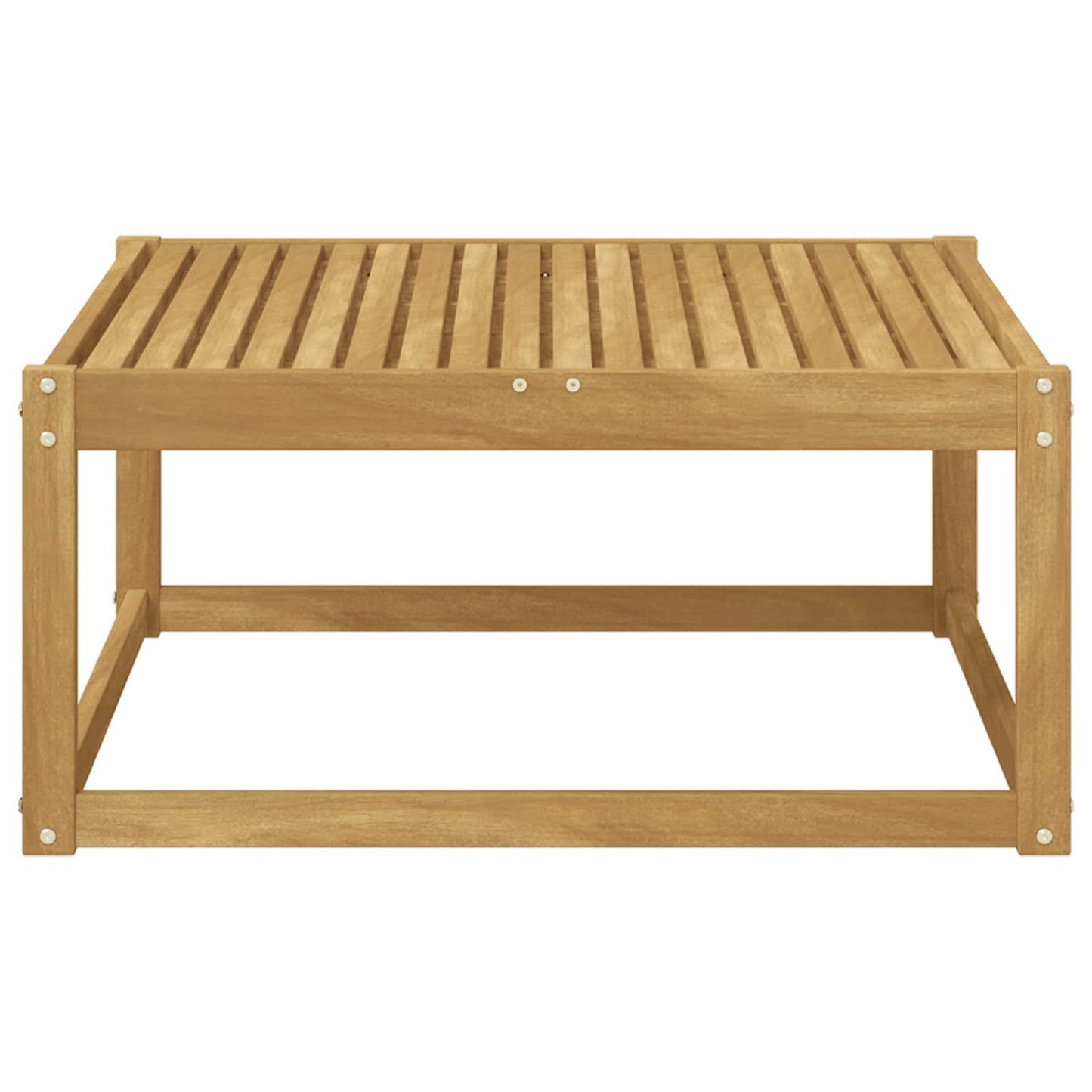 vidaXL Outdoor Footstool Solid Acacia Wood White 79 x 79 x 37 cm