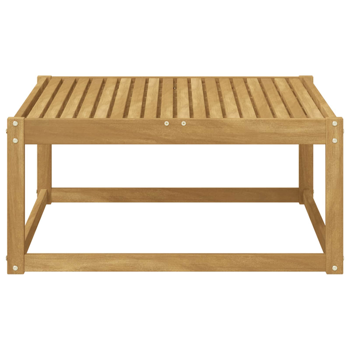 vidaXL Outdoor Footstool Solid Acacia Wood White 79 x 79 x 37 cm