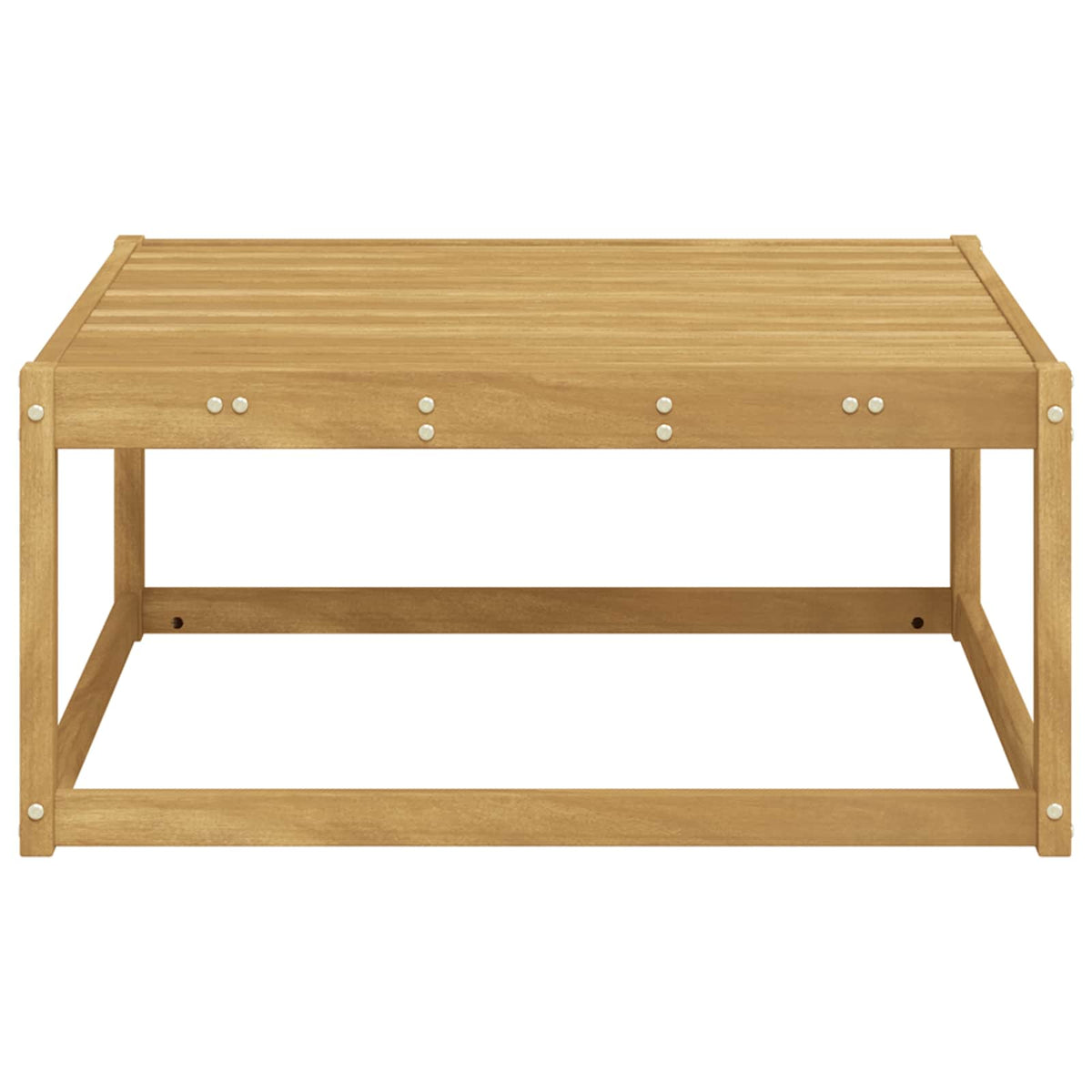 vidaXL Outdoor Footstool Solid Acacia Wood White 79 x 79 x 37 cm
