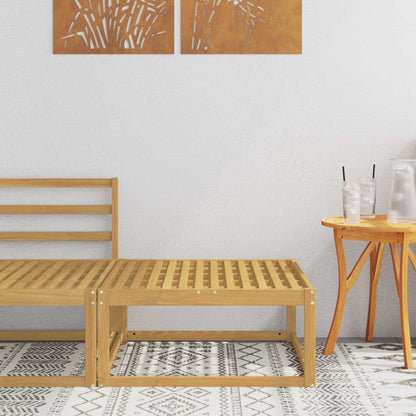 vidaXL Outdoor Footstool Solid Acacia Wood White 79 x 79 x 37 cm