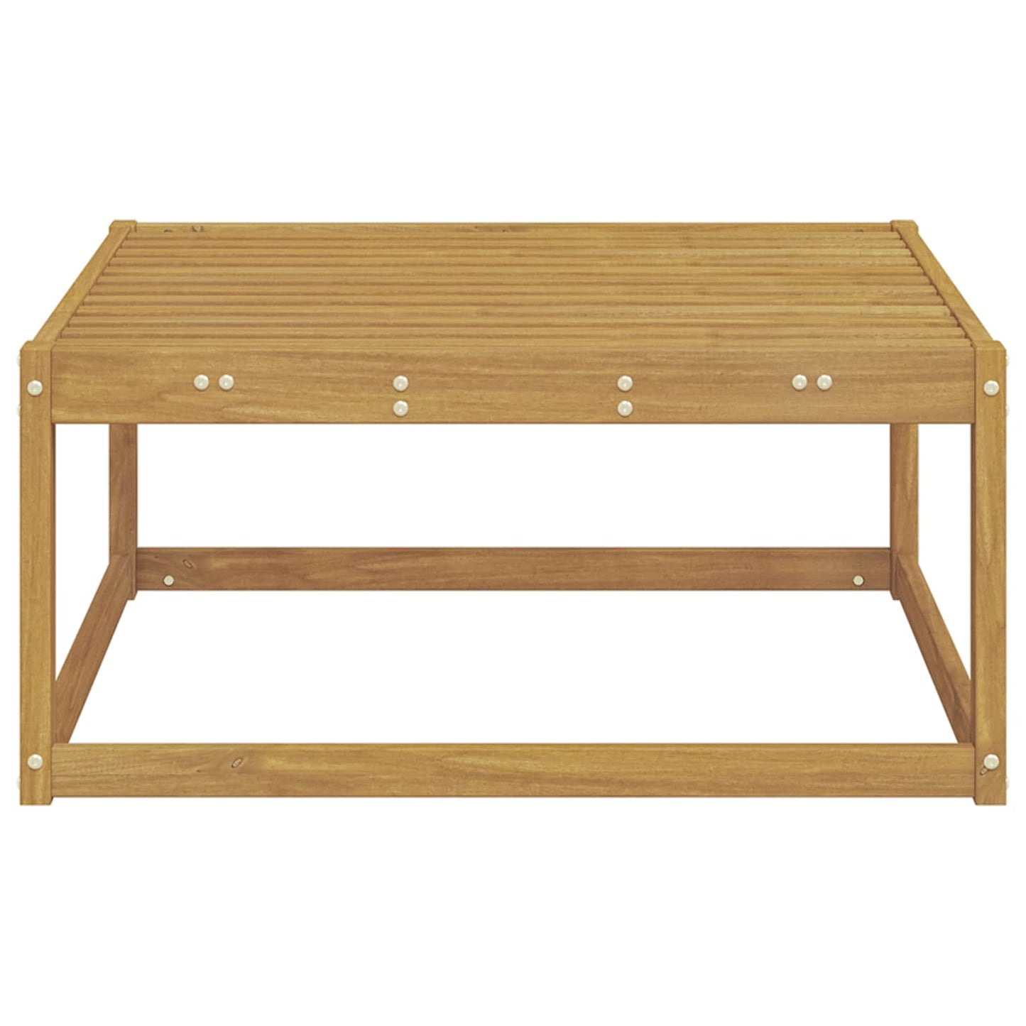 vidaXL Outdoor Footstool Solid Acacia Wood White 79 x 79 x 37 cm