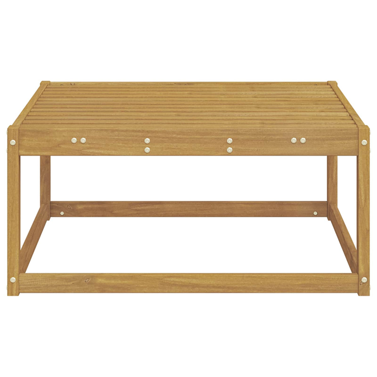 vidaXL Outdoor Footstool Solid Acacia Wood White 79 x 79 x 37 cm