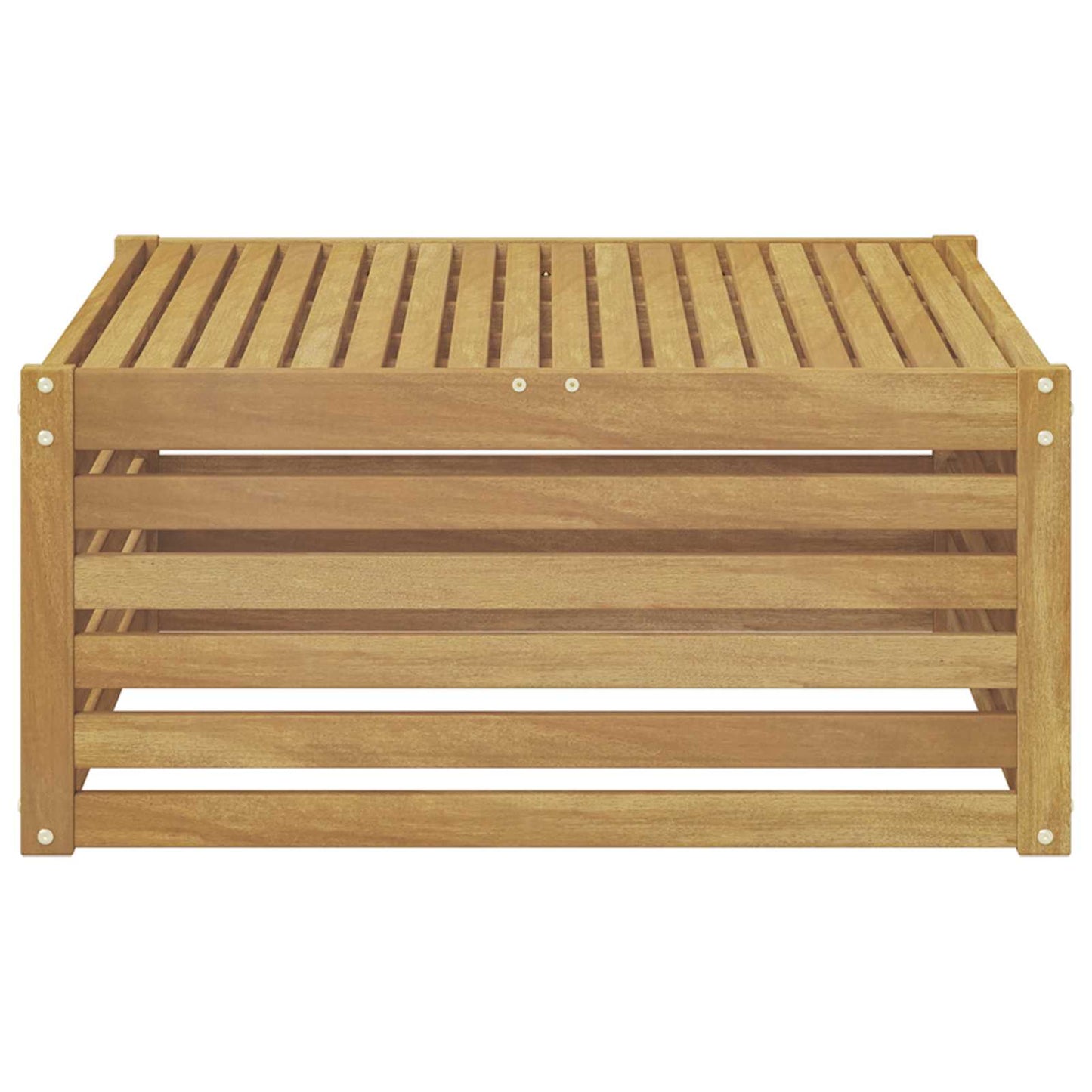 vidaXL Outdoor Table Solid Acacia Wood White 79 x 79 x 37 cm