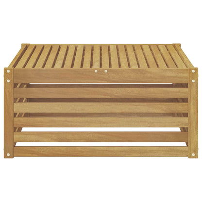 vidaXL Outdoor Table Solid Acacia Wood White 79 x 79 x 37 cm
