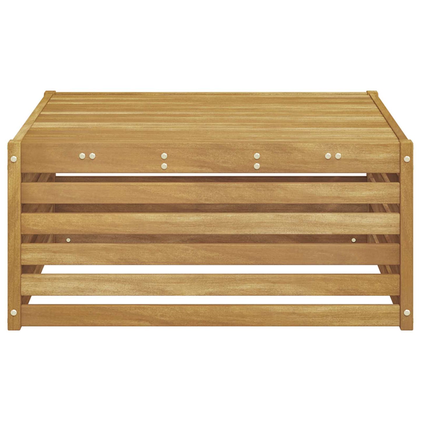 vidaXL Outdoor Table Solid Acacia Wood White 79 x 79 x 37 cm