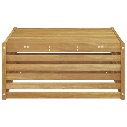 vidaXL Outdoor Table Solid Acacia Wood White 79 x 79 x 37 cm