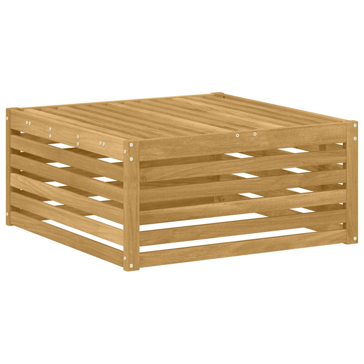 vidaXL Outdoor Footstool Solid Acacia Wood White 79 x 79 x 37 cm