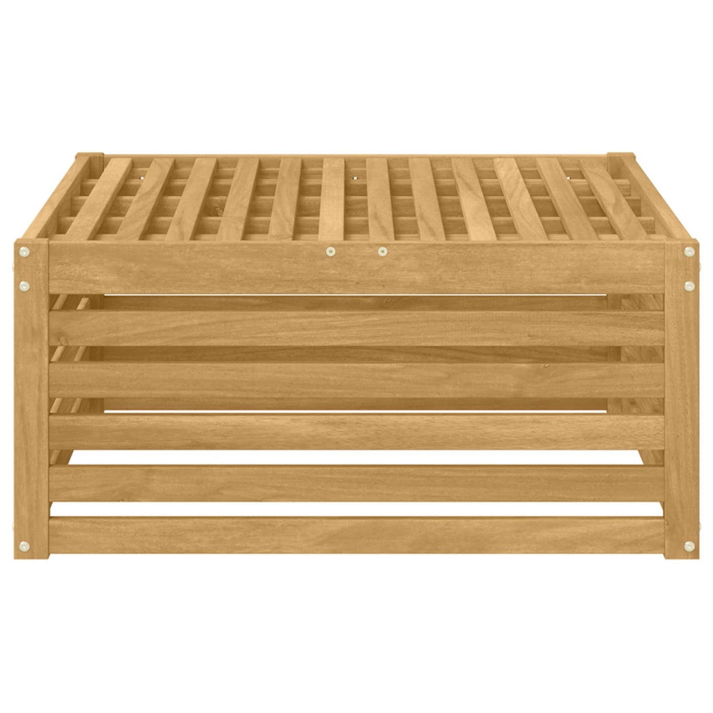 vidaXL Outdoor Footstool Solid Acacia Wood White 79 x 79 x 37 cm