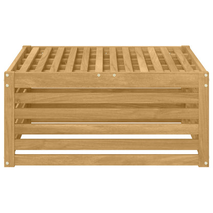 vidaXL Outdoor Footstool Solid Acacia Wood White 79 x 79 x 37 cm