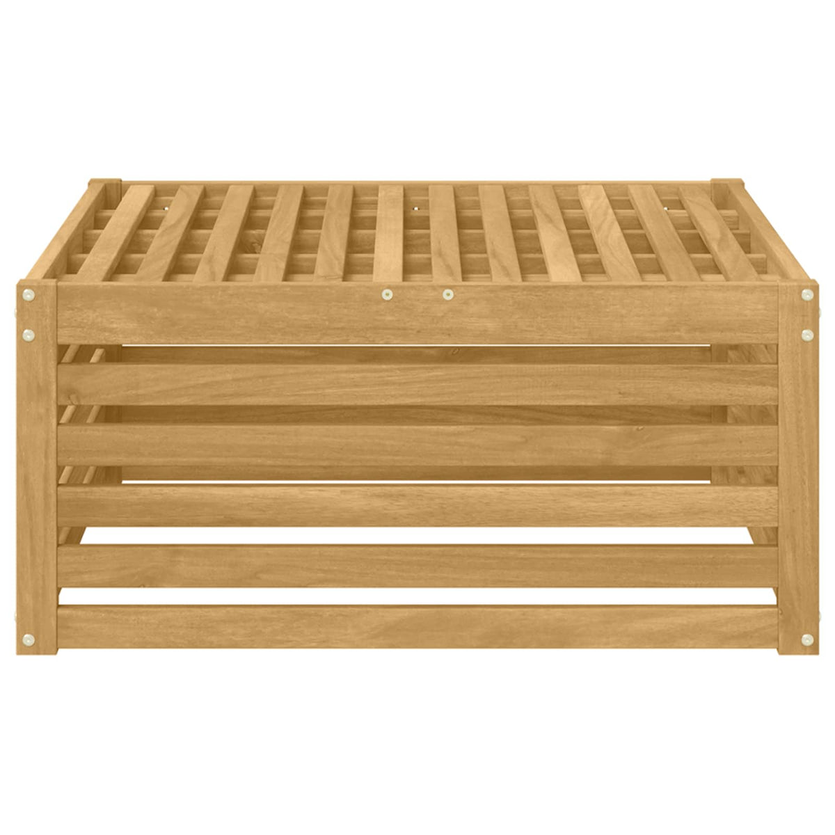 vidaXL Outdoor Footstool Solid Acacia Wood White 79 x 79 x 37 cm