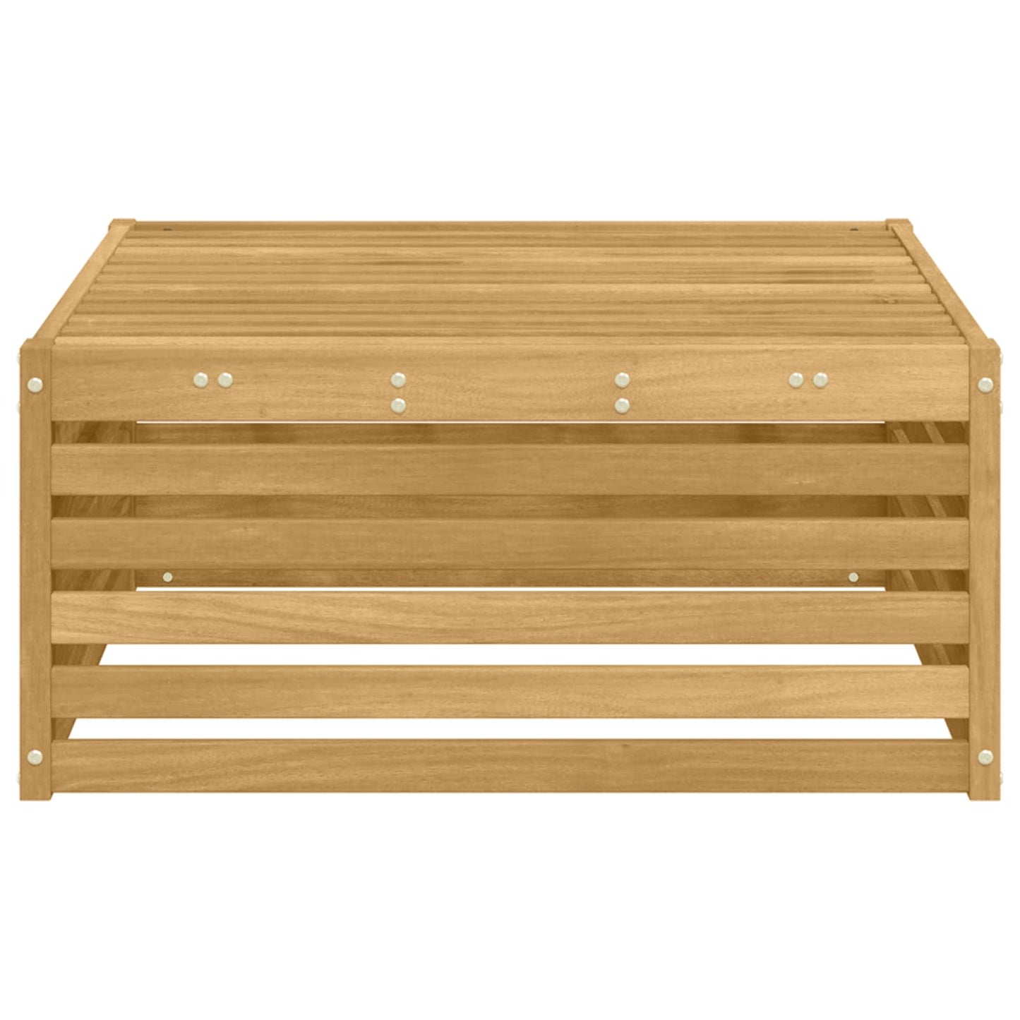 vidaXL Outdoor Footstool Solid Acacia Wood White 79 x 79 x 37 cm