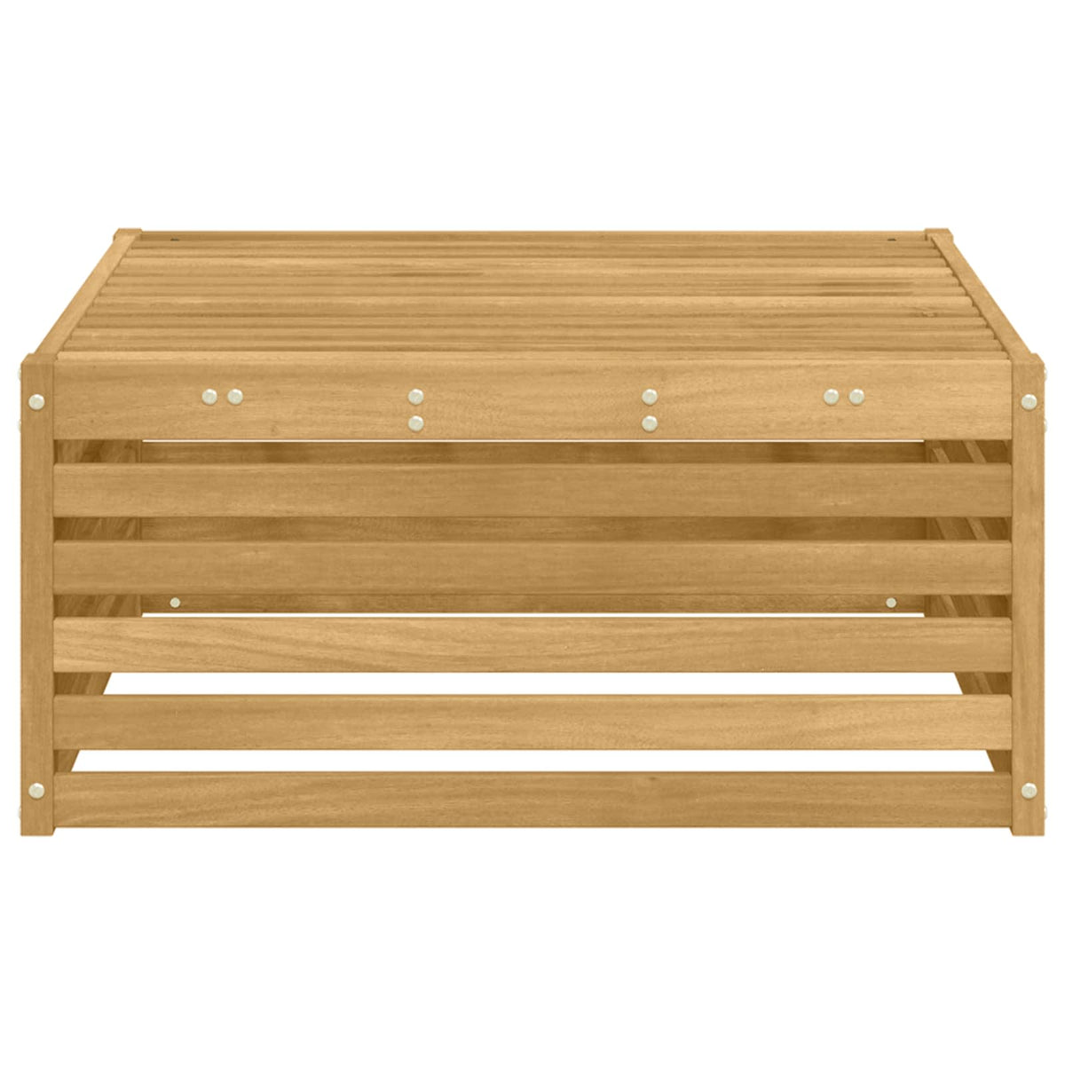 vidaXL Outdoor Footstool Solid Acacia Wood White 79 x 79 x 37 cm