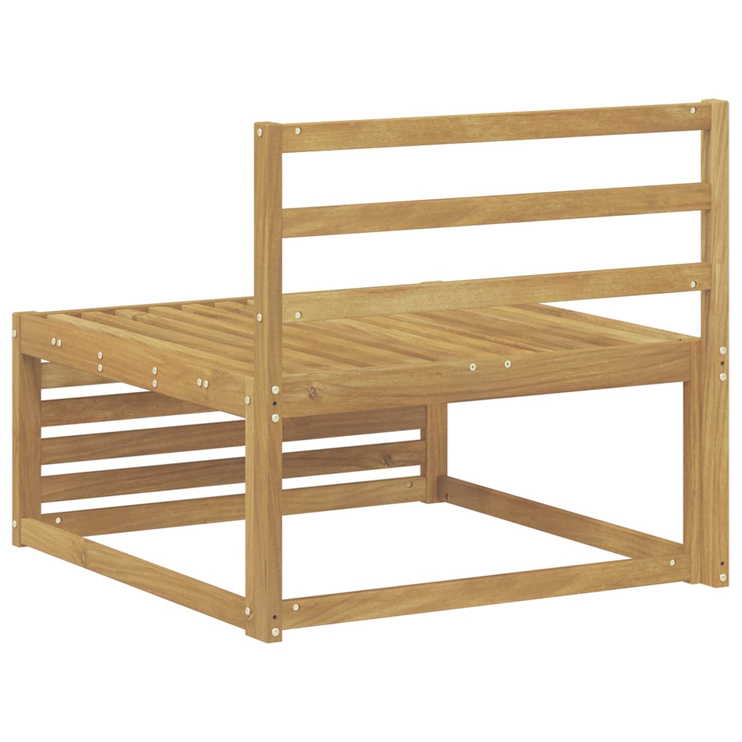 vidaXL Outdoor Middle Sofa Solid Acacia Wood White 83 x 79 x 73 cm