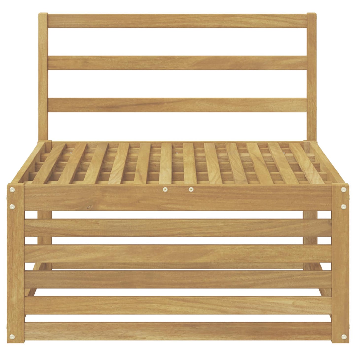vidaXL Outdoor Middle Sofa Solid Acacia Wood White 83 x 79 x 73 cm