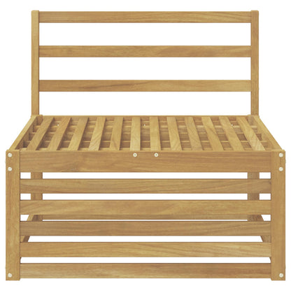 vidaXL Outdoor Middle Sofa Solid Acacia Wood White 83 x 79 x 73 cm