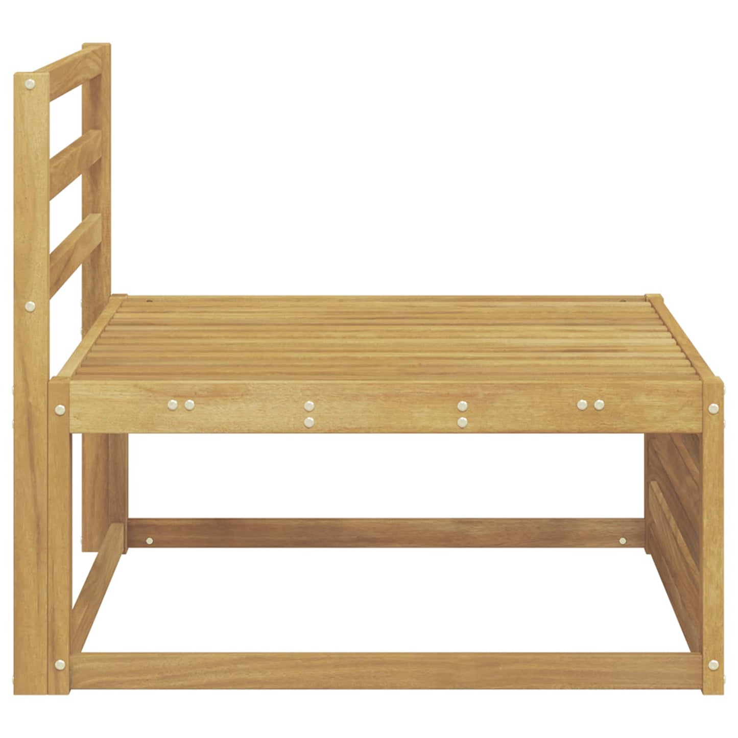 vidaXL Outdoor Middle Sofa Solid Acacia Wood White 83 x 79 x 73 cm