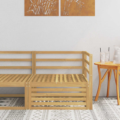 vidaXL Outdoor Corner Sofa Solid Acacia Wood White 83 x 83 x 73 cm