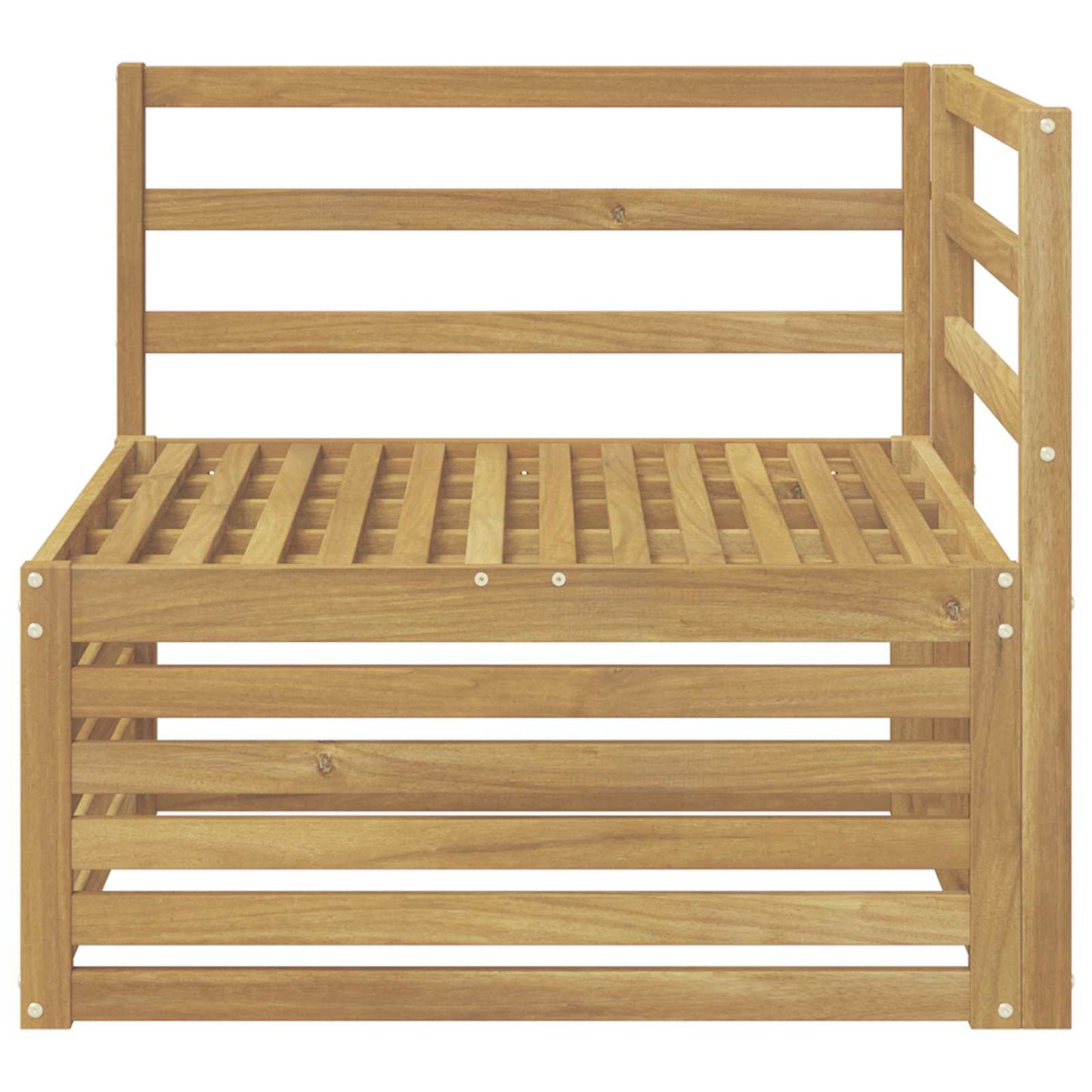vidaXL Outdoor Corner Sofa Solid Acacia Wood White 83 x 83 x 73 cm