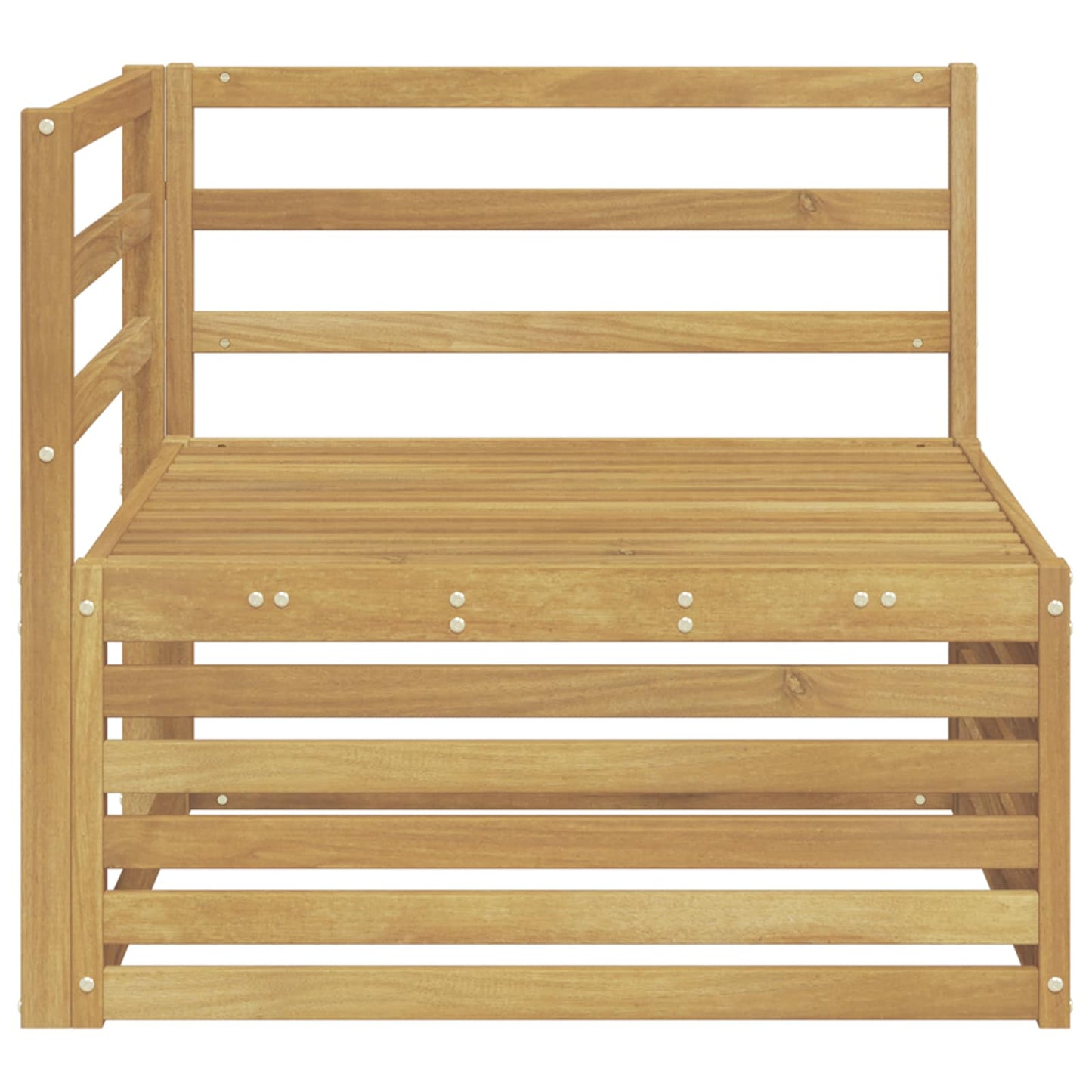 vidaXL Outdoor Corner Sofa Solid Acacia Wood White 83 x 83 x 73 cm