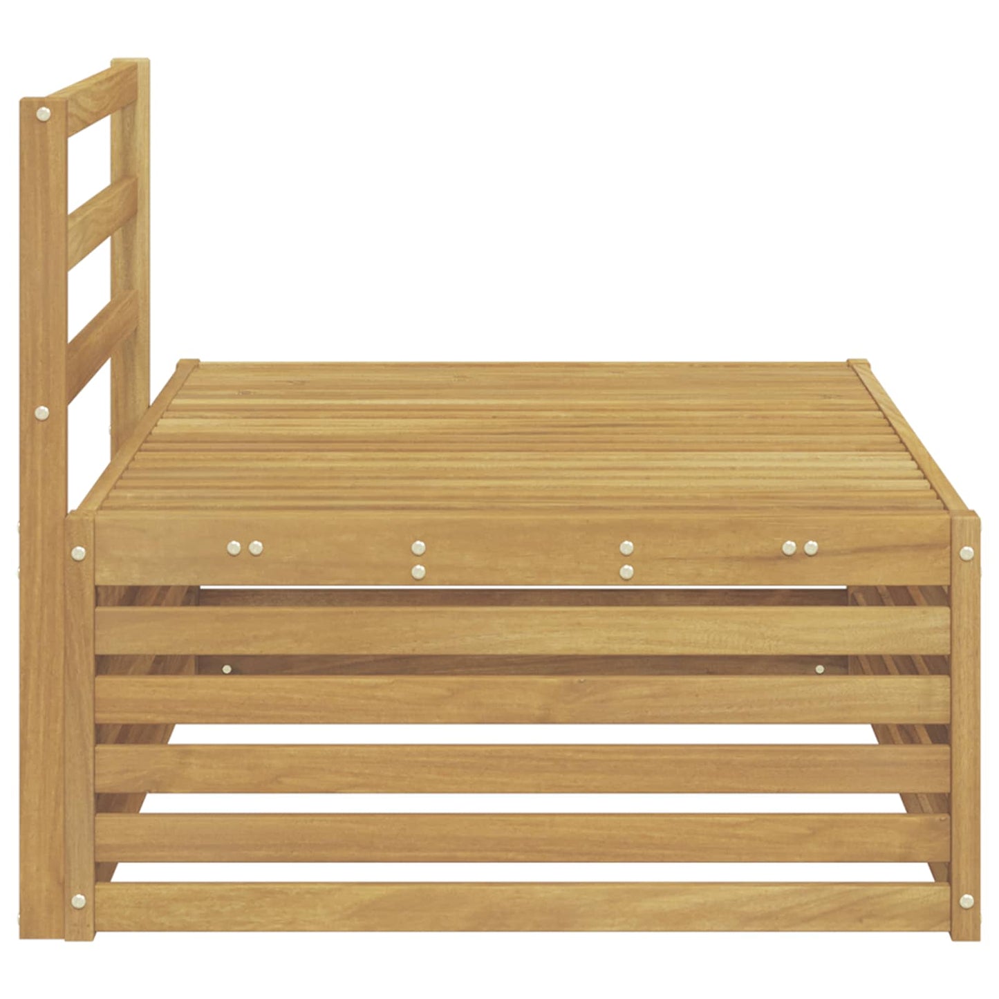 vidaXL Outdoor End sofa White 115 x 83 x 73 cm Solid Acacia Wood