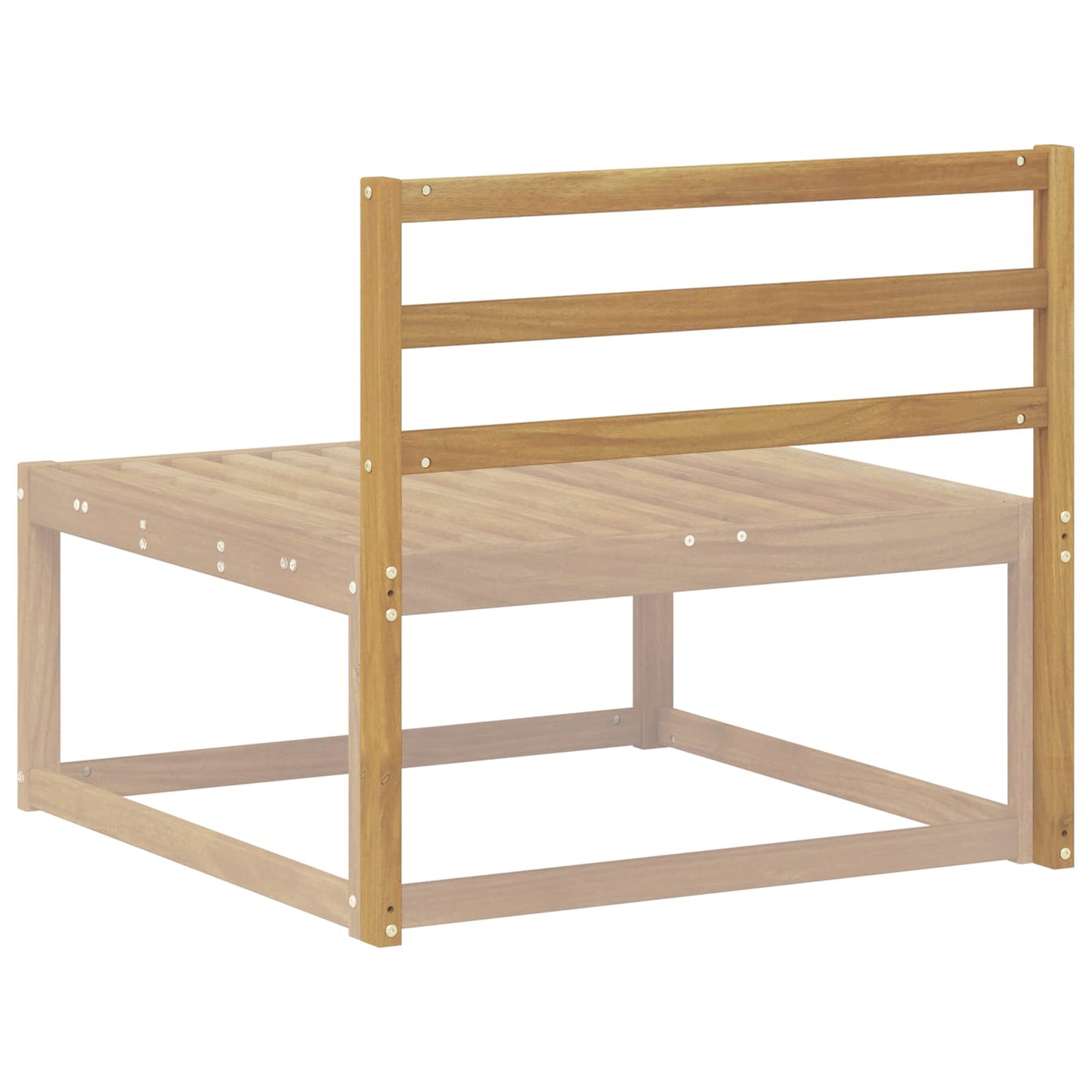 vidaXL Backrest Module White 79 x 4 x 73 cm Solid Acacia Wood