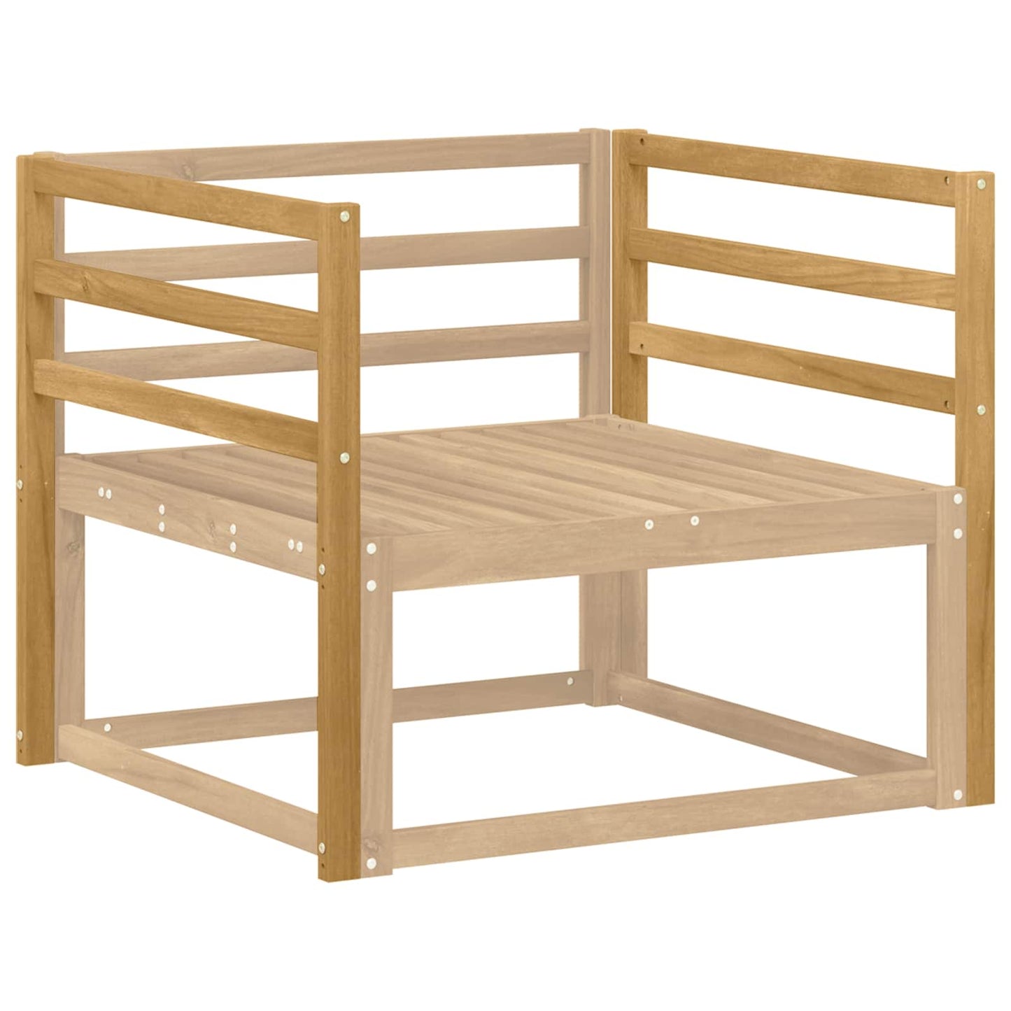 vidaXL Armrests Module 2 pcs White 79 x 4 x 73 cm Solid Acacia Wood