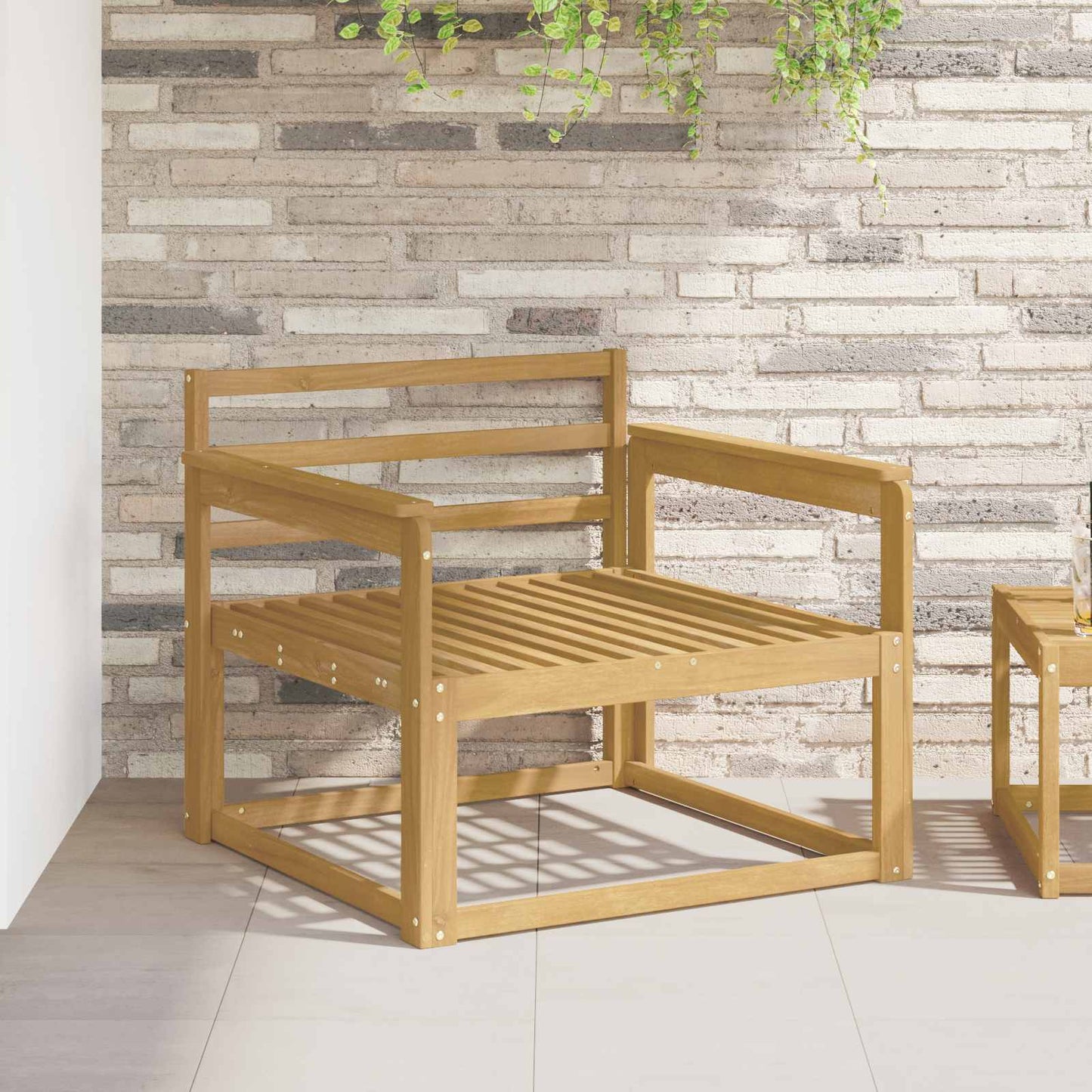 vidaXL Armrests Module 2 pcs White 79 x 6 x 61 cm Solid Acacia Wood