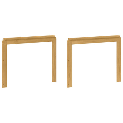 vidaXL Armrests Module 2 pcs White 79 x 6 x 61 cm Solid Acacia Wood