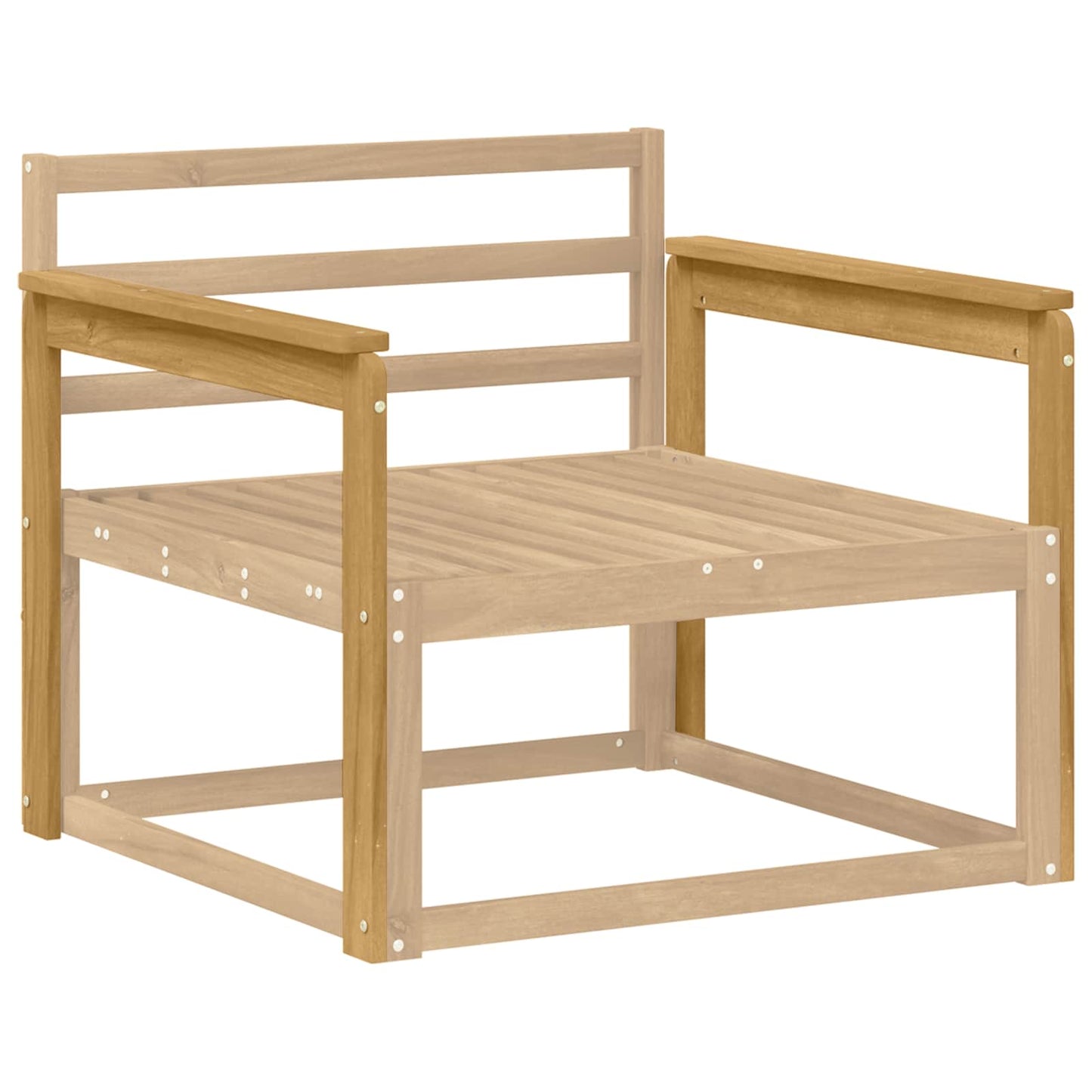 vidaXL Armrests Module 2 pcs White 79 x 6 x 61 cm Solid Acacia Wood