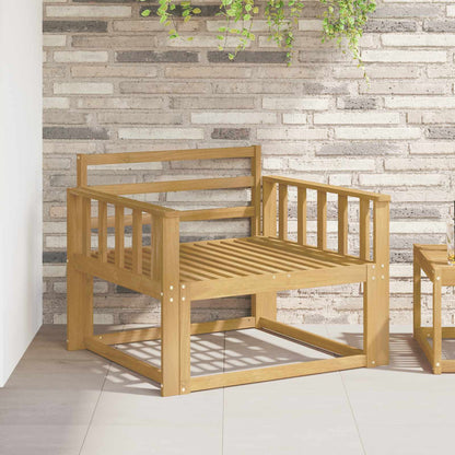 vidaXL Armrests Module 2 pcs White 80 x 6 x 61 cm Solid Acacia Wood