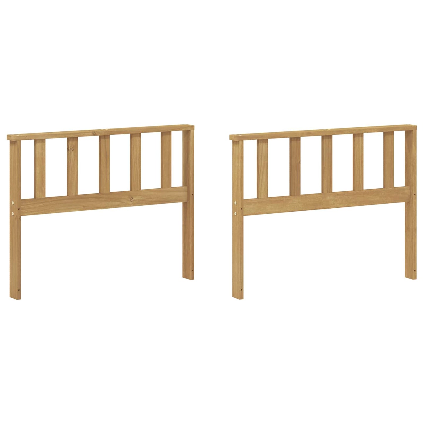 vidaXL Armrests Module 2 pcs White 80 x 6 x 61 cm Solid Acacia Wood