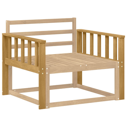 vidaXL Armrests Module 2 pcs White 80 x 6 x 61 cm Solid Acacia Wood