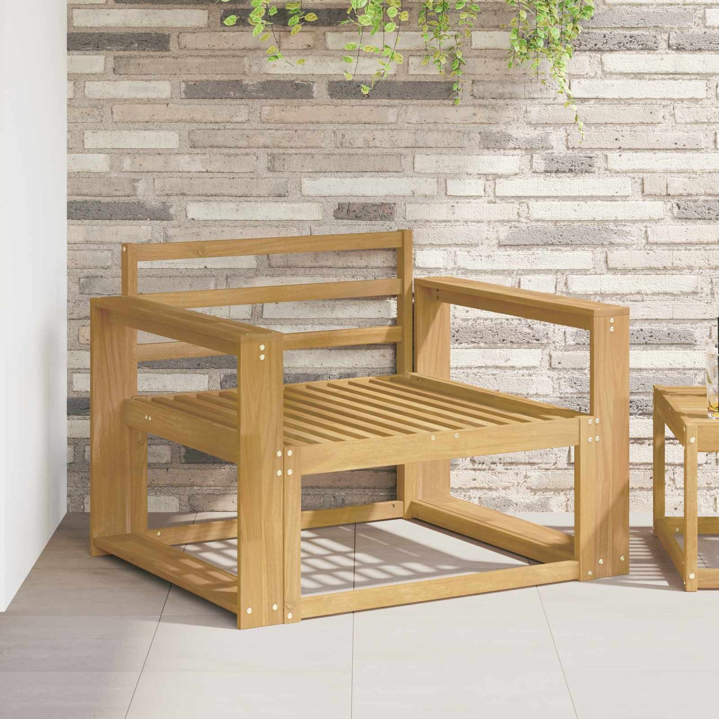 vidaXL Armrests Module 2 pcs White 78.5 x 10 x 61 cm Solid Acacia Wood