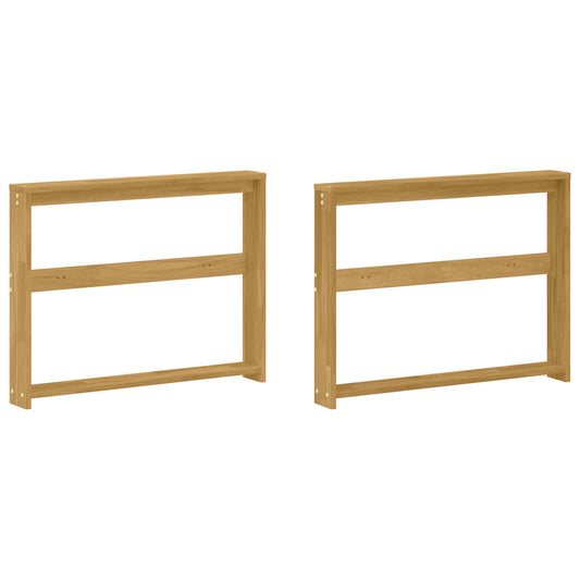 vidaXL Armrests Module 2 pcs White 78.5 x 10 x 61 cm Solid Acacia Wood