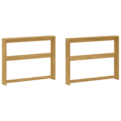 vidaXL Armrests Module 2 pcs White 78.5 x 10 x 61 cm Solid Acacia Wood