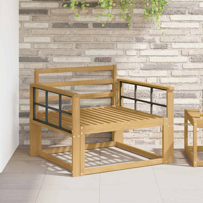 vidaXL Armrests Module 2 pcs White 80 x 6 x 61 cm Solid Acacia Wood