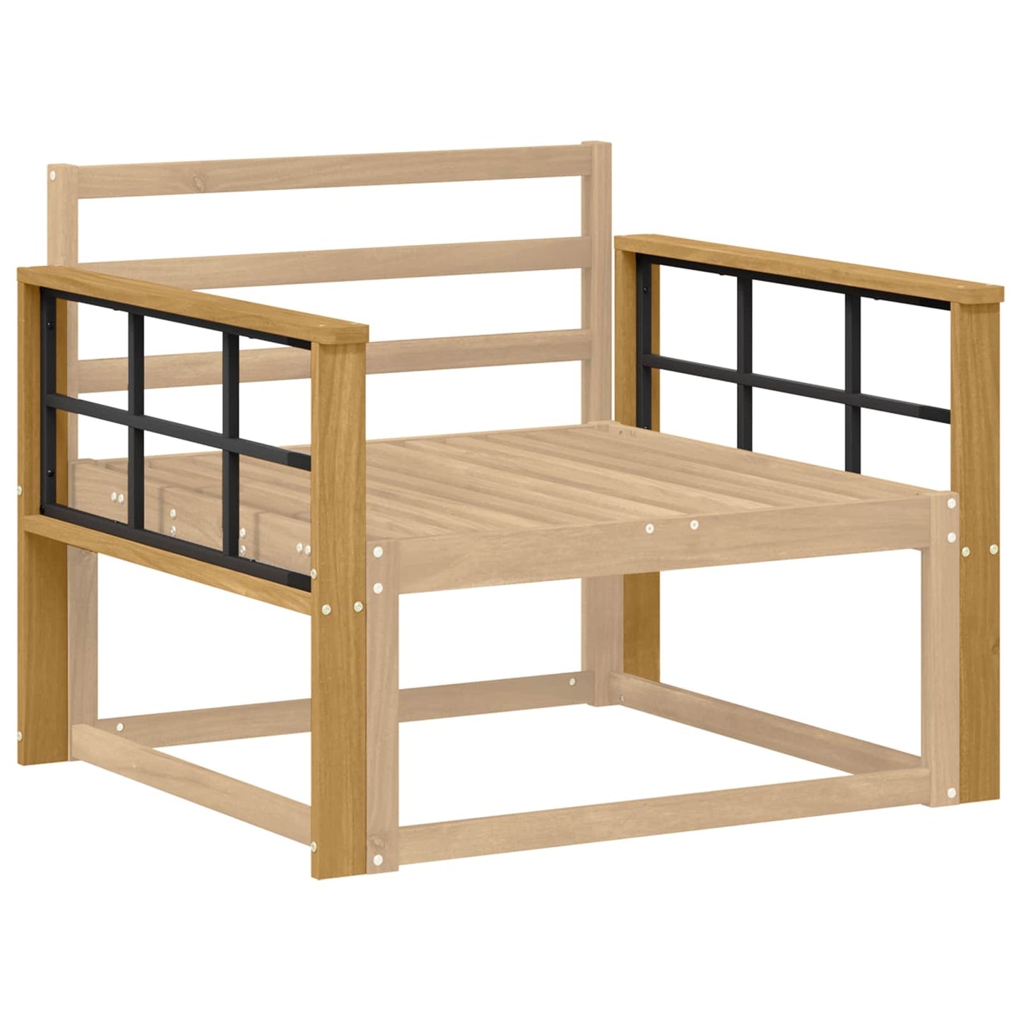 vidaXL Armrests Module 2 pcs White 80 x 6 x 61 cm Solid Acacia Wood