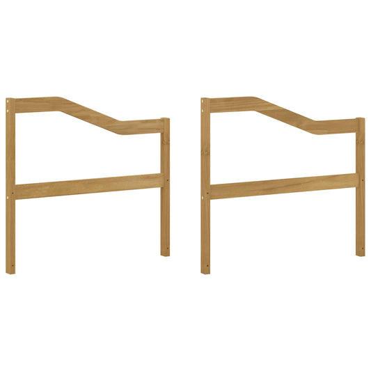 vidaXL Armrests Module 2 pcs White 79 x 4 x 73 cm Solid Acacia Wood