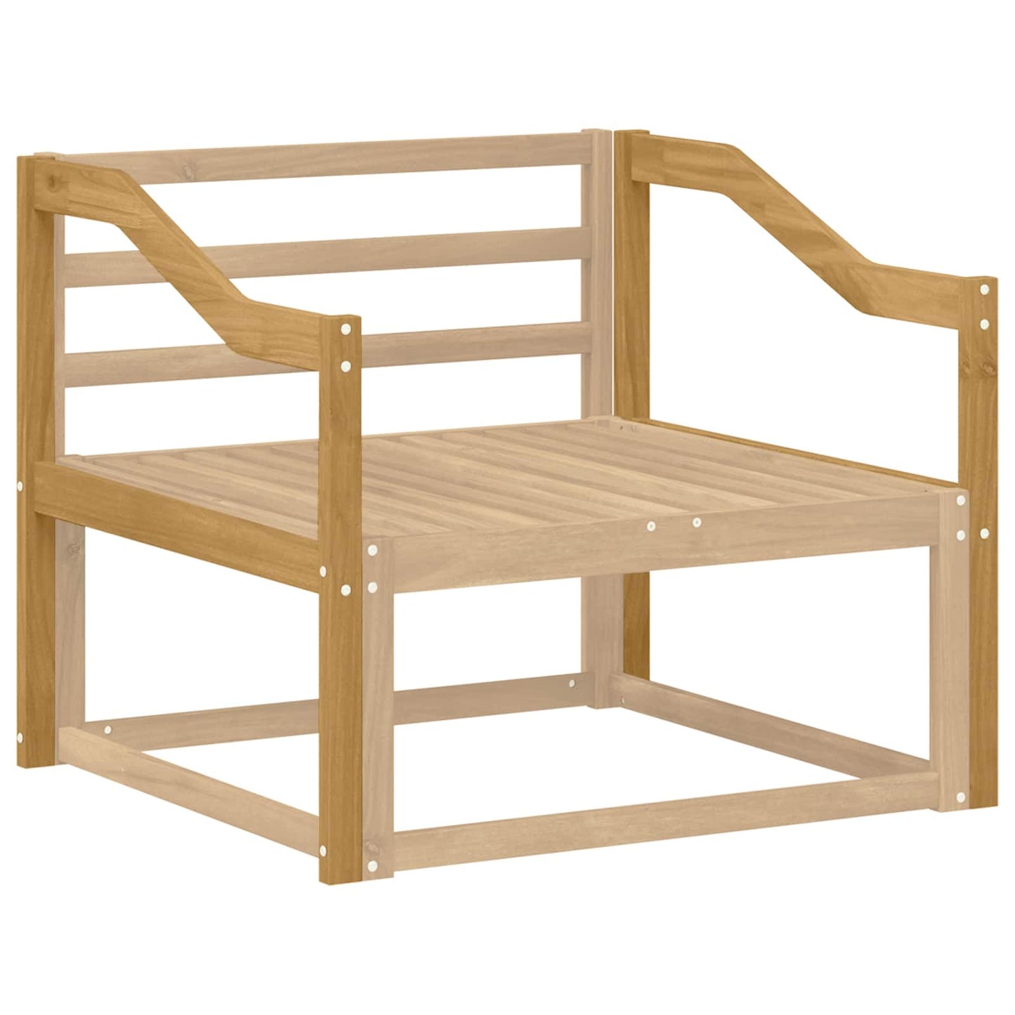 vidaXL Armrests Module 2 pcs White 79 x 4 x 73 cm Solid Acacia Wood