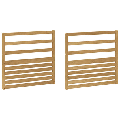 vidaXL Armrests Module 2 pcs White 79 x 4 x 73 cm Solid Acacia Wood