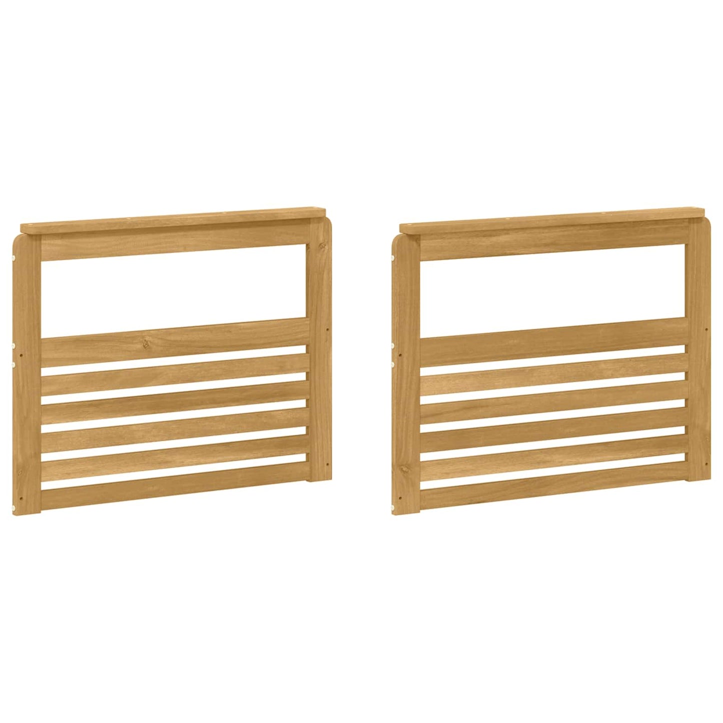 vidaXL Armrests Module 2 pcs White 79 x 6 x 61 cm Solid Acacia Wood