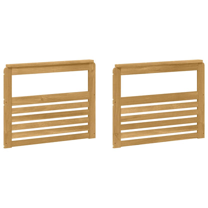 vidaXL Armrests Module 2 pcs White 79 x 6 x 61 cm Solid Acacia Wood