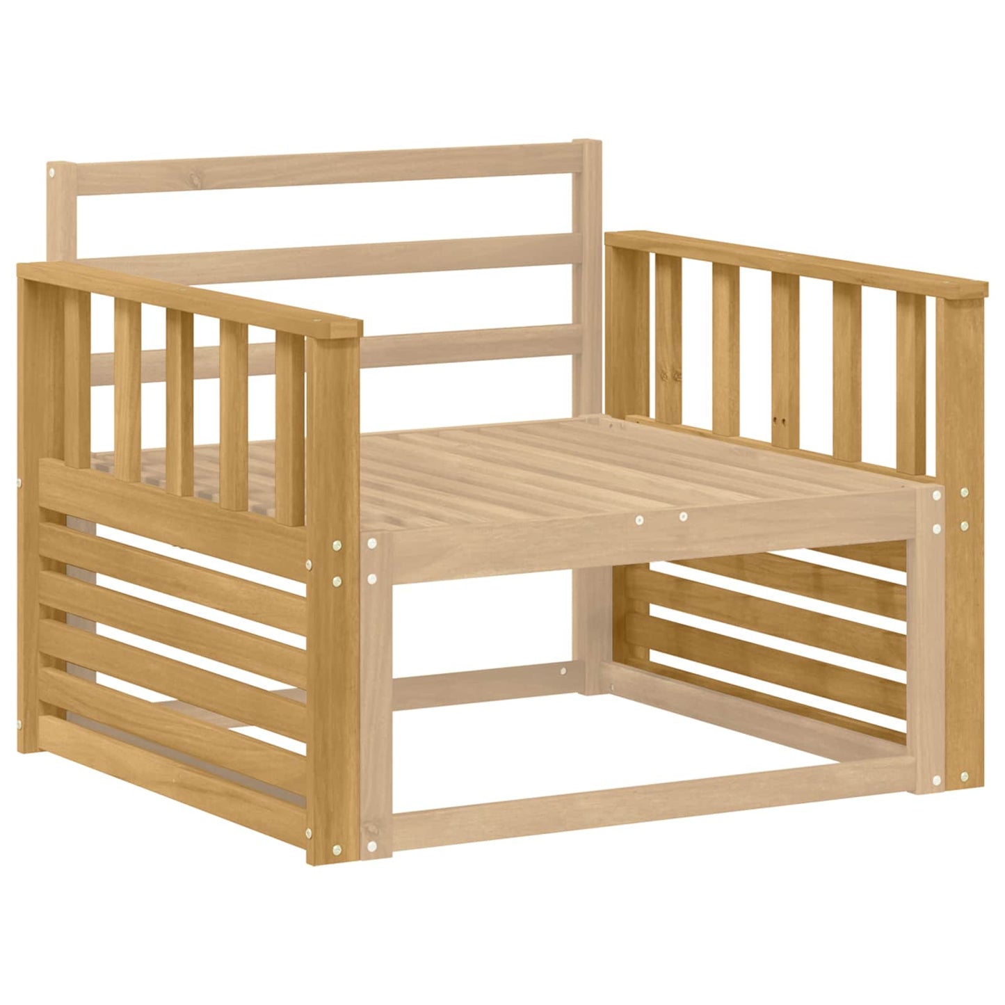 vidaXL Armrests Module 2 pcs White 80 x 6 x 61 cm Solid Acacia Wood