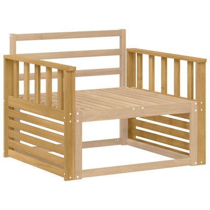 vidaXL Armrests Module 2 pcs White 80 x 6 x 61 cm Solid Acacia Wood