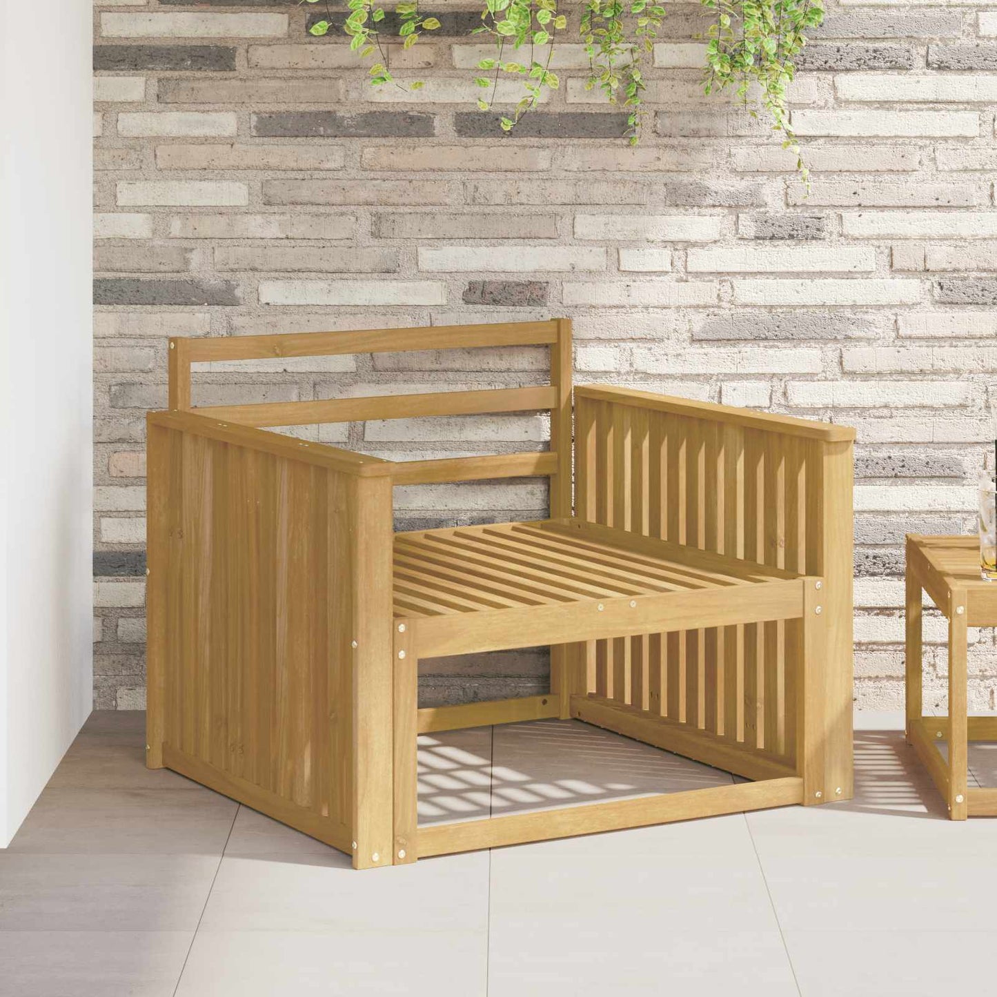 vidaXL Armrests Module 2 pcs White 80 x 6 x 61 cm Solid Acacia Wood