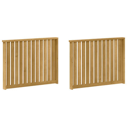 vidaXL Armrests Module 2 pcs White 80 x 6 x 61 cm Solid Acacia Wood